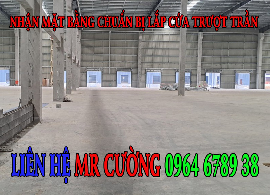 Nhận mặt bằng tại NM Long An chuẩn bị lắp đặt cửa trượt trần